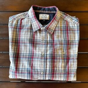 Flag & Anthem Button Down Shirt, size  XL